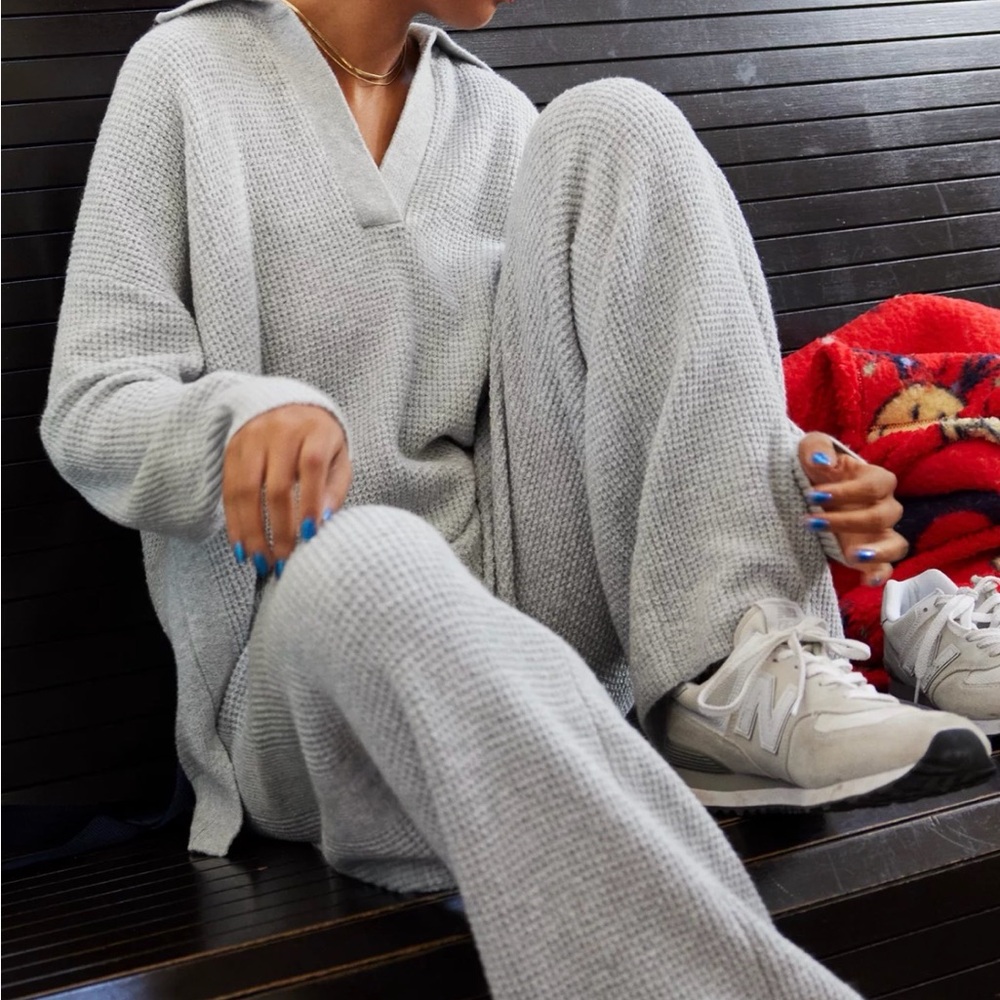 Aerie Gray Knit Lounge Set